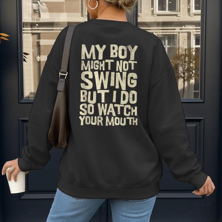 Sassy Baseball Mom Women's Sweatshirt Back Print Sassy Baseball Mom Women's Sweatshirt Back Print