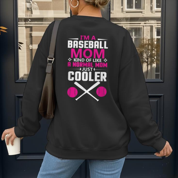 Self Expression Cool Baseball Mom Positive Thinking Women's Sweatshirt Back Print