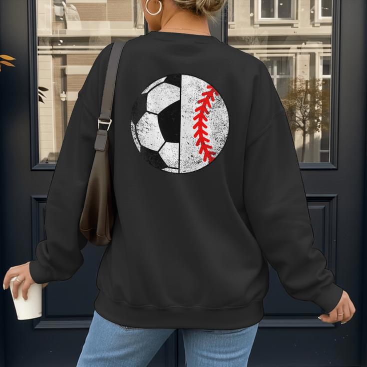 Soccer Baseball Player Soccer Baseball Mom Women's Sweatshirt Back Print Soccer Baseball Player Soccer Baseball Mom Women's Sweatshirt Back Print