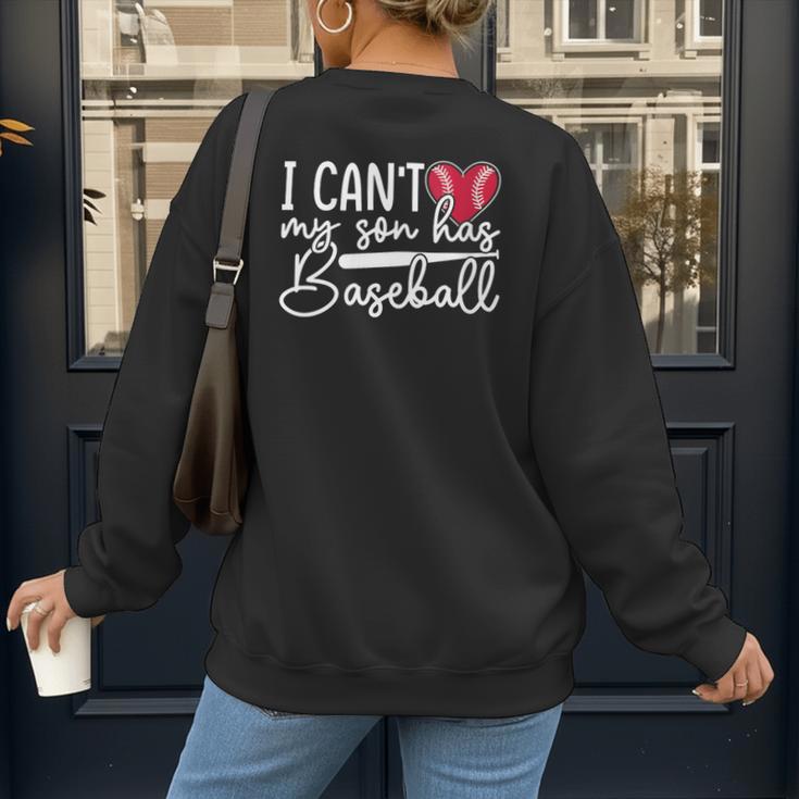 My Son Has Baseball Sports Player Baseball Mom Women Women's Sweatshirt Back Print