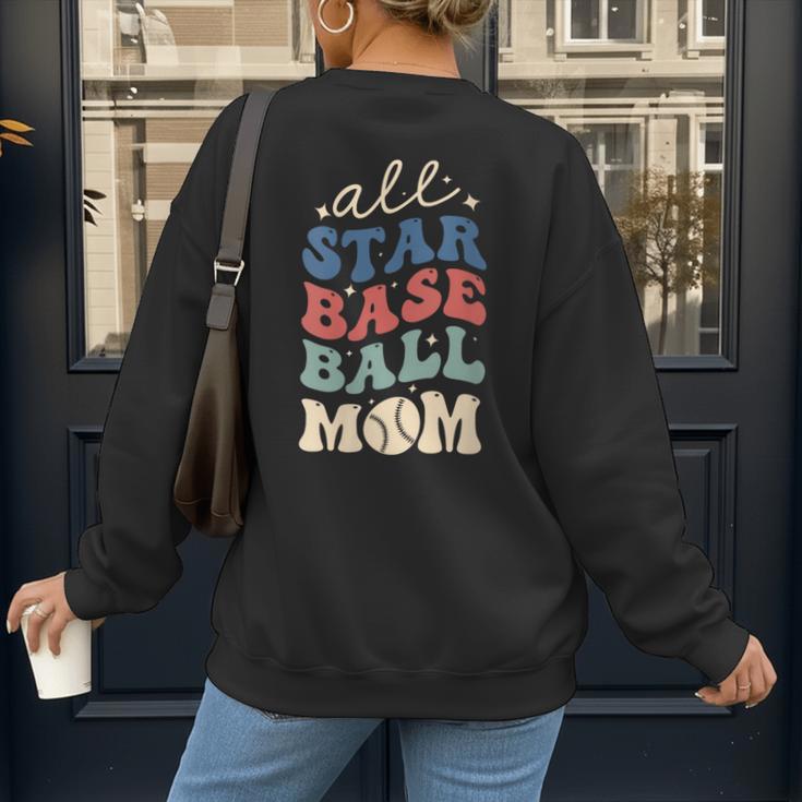 All Star Baseball Mom Women's Sweatshirt Back Print All Star Baseball Mom Women's Sweatshirt Back Print