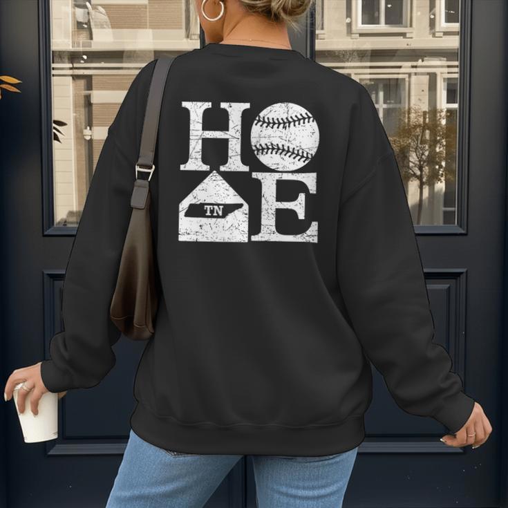 Vintage Baseball Home Tennessee State Outline Baseball Mom Women's Sweatshirt Back Print Vintage Baseball Home Tennessee State Outline Baseball Mom Women's Sweatshirt Back Print