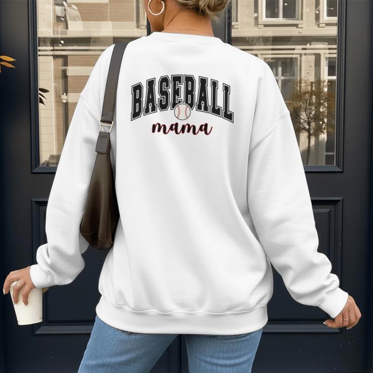 Baseball Mama Cute Women Team Mom Or Baseball Mom Sports Premium Women's Sweatshirt Back Print