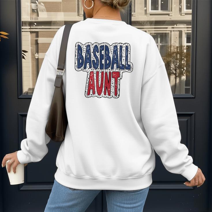 Baseball Mama Dalmatian Spots Baseball Mom Women's Sweatshirt Back Print