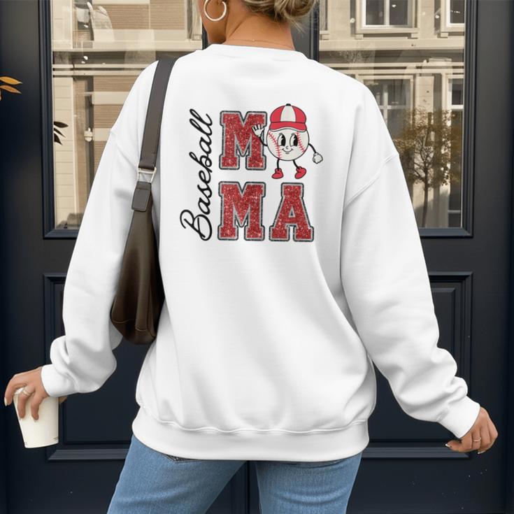 Baseball Mama Baseball Mom Game Day Senior Night Women's Sweatshirt Back Print Baseball Mama Baseball Mom Game Day Senior Night Women's Sweatshirt Back Print