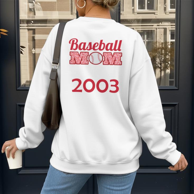 Baseball Mom Since 2003 Women's Sweatshirt Back Print