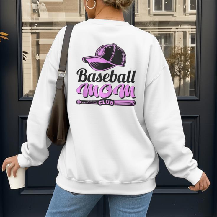 Baseball Mom Club Cool Women's Sweatshirt Back Print Baseball Mom Club Cool Women's Sweatshirt Back Print