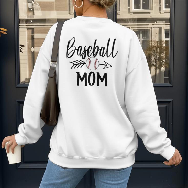 Baseball Mom Cute Arrow Father's Mother's Xmas Day Women's Sweatshirt Back Print Baseball Mom Cute Arrow Father's Mother's Xmas Day Women's Sweatshirt Back Print