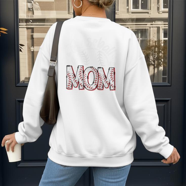 Baseball Mom Cute Baseball Mama Proud Senior Baseball Player Premium Women's Sweatshirt Back Print