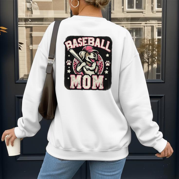 Baseball Mom Dog Mother's In My Baseball Mom Era Women's Sweatshirt Back Print