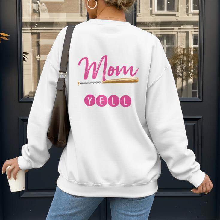 Baseball Mom Baseball Pitcher Bat Gloves Baseball Player Women's Sweatshirt Back Print