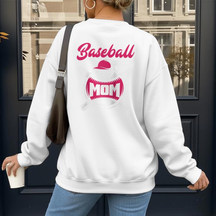 Baseball Mom Raglan Baseball Tee Women's Sweatshirt Back Print