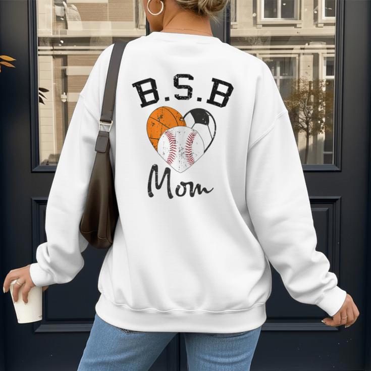 Basketball Soccer Baseball Mom For Women Women's Sweatshirt Back Print Basketball Soccer Baseball Mom For Women Women's Sweatshirt Back Print