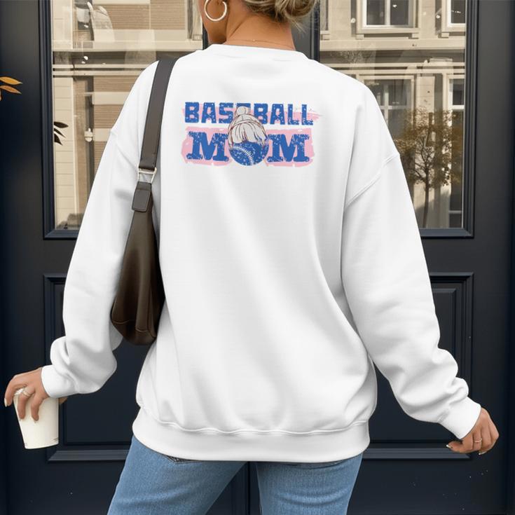 Cool Baseball Mom Mother's Day Mama Woman Cute Women's Sweatshirt Back Print
