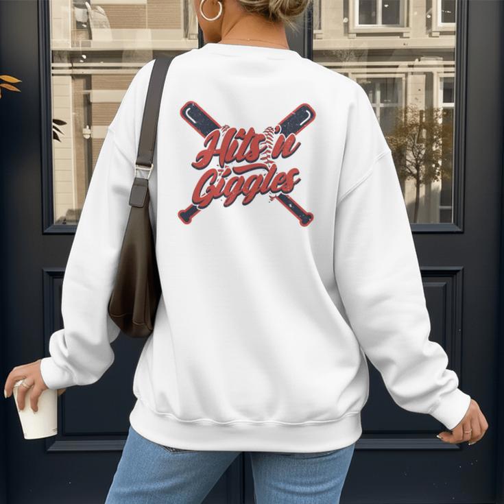 Hits 'n Giggles Baseball Player Women Baseball Mom Mother Women's Sweatshirt Back Print Hits 'n Giggles Baseball Player Women Baseball Mom Mother Women's Sweatshirt Back Print