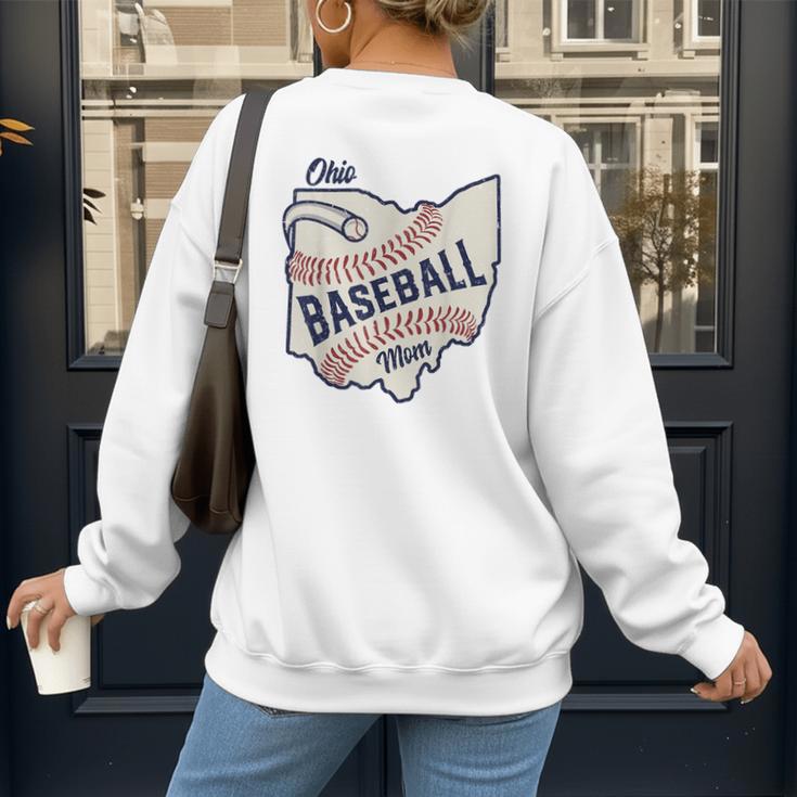 Ohio Baseball Mom Women's Sweatshirt Back Print Ohio Baseball Mom Women's Sweatshirt Back Print