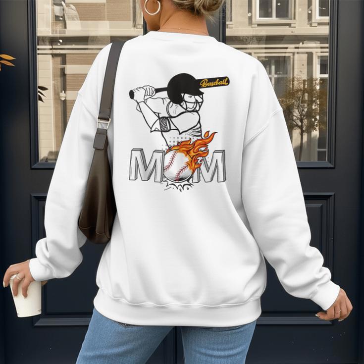 Proud Baseball MOM Sports & Softball Nostalgia Women's Sweatshirt Back Print Proud Baseball MOM Sports & Softball Nostalgia Women's Sweatshirt Back Print