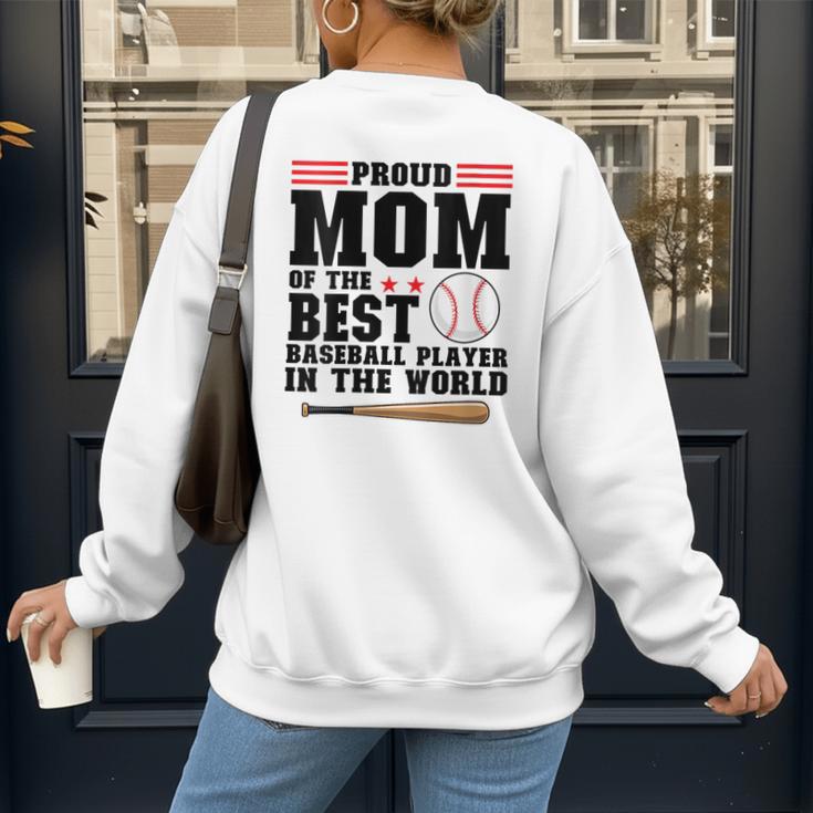 Proud Mom Of An Awesome Baseball Baseball Mom Women's Sweatshirt Back Print