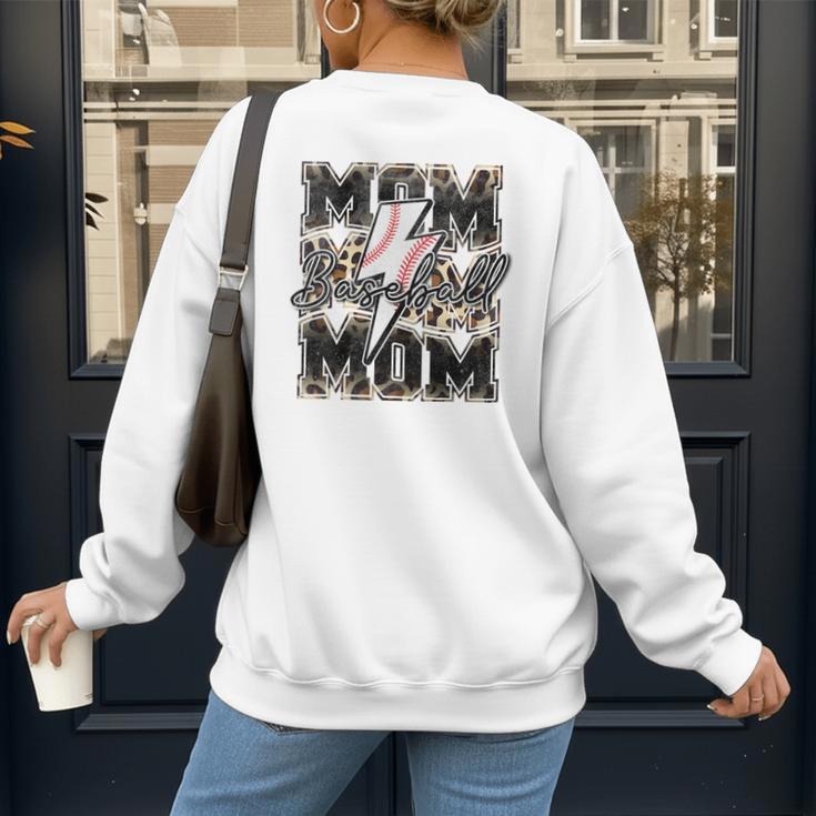 Retro Baseball Mom Mama Baseball Life Mother's Day Baseball Women's Sweatshirt Back Print Retro Baseball Mom Mama Baseball Life Mother's Day Baseball Women's Sweatshirt Back Print