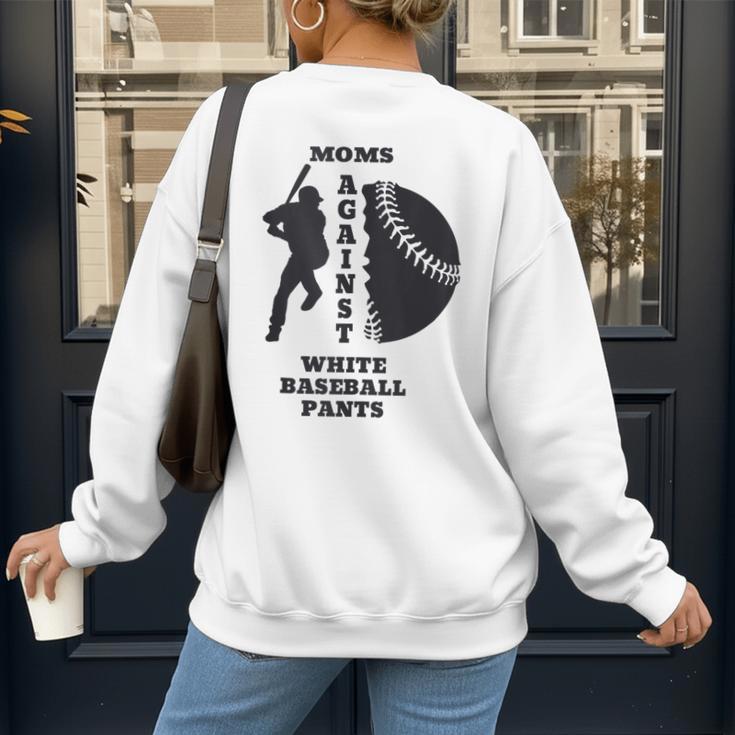 Retro Moms Against Baseball Pants Baseball Mom Women's Sweatshirt Back Print Retro Moms Against Baseball Pants Baseball Mom Women's Sweatshirt Back Print