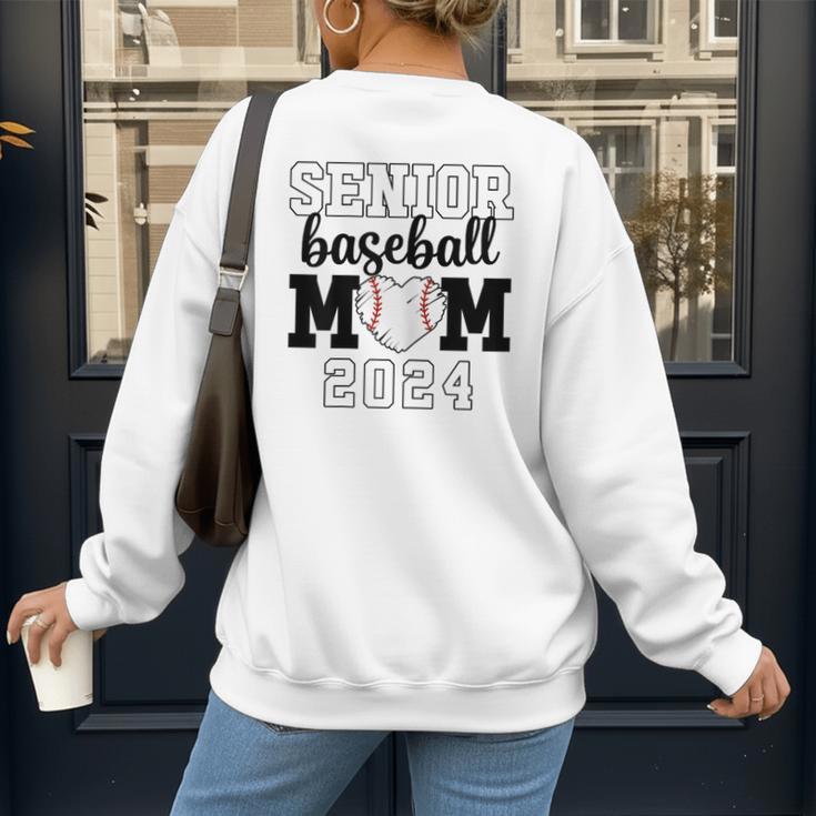 Senior Baseball Mom Class Of 2024 Senior Mom Game Day Women's Sweatshirt Back Print