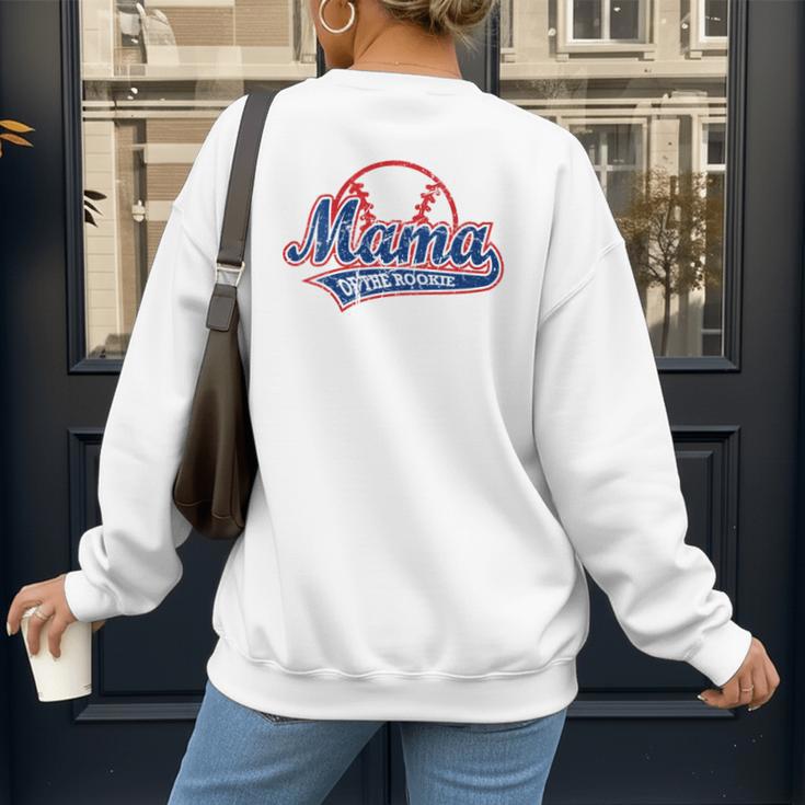 Vintage Baseball Mom Of The Rookies Women's Sweatshirt Back Print