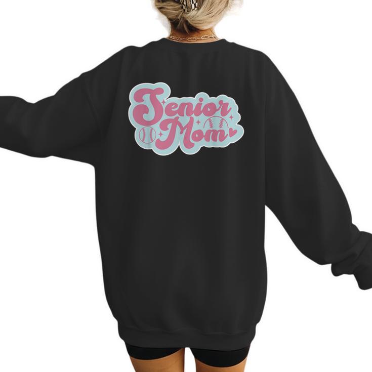 Baseball Mama Senior 2024 Class Of 24 Baseball Mom Graduate Women's Sweatshirt Back Print