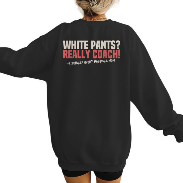 Baseball Mom Mama Baseball Lover Women's Sweatshirt Back Print