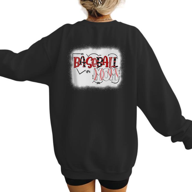 Baseball Mom Mommy Baseball Player Women's Sweatshirt Back Print
