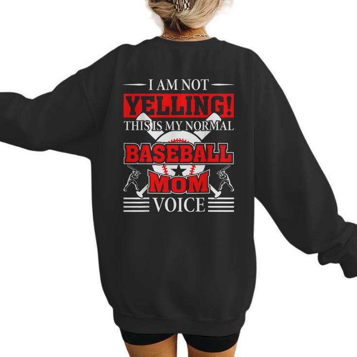 Baseball Mom Baseball Player Baseball Women's Sweatshirt Back Print