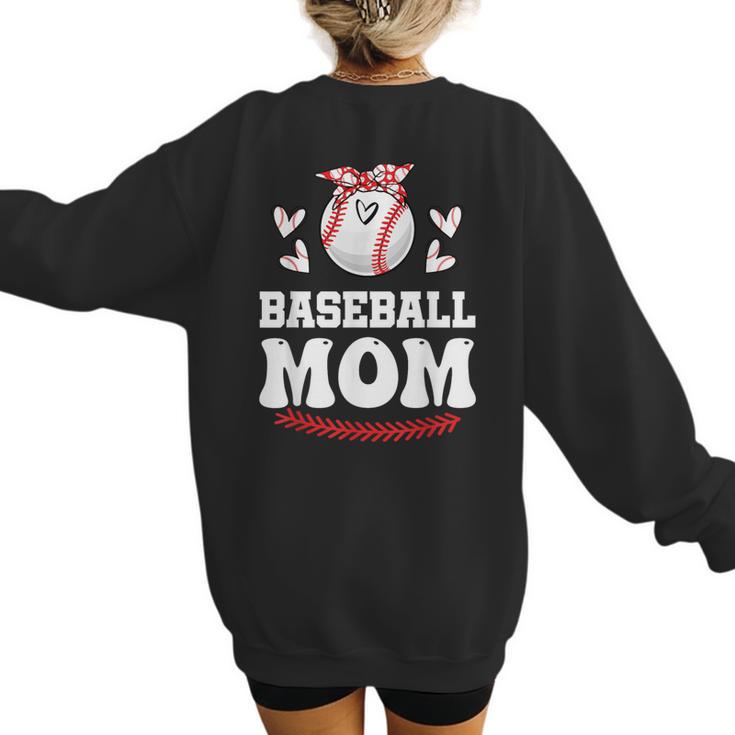 Baseball Mom Shirt Mama Women Baseball Shirt For Women's Sweatshirt Back Print