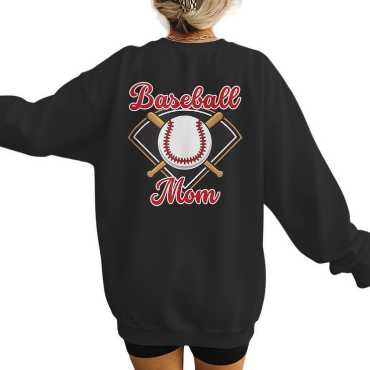 Baseball Mom T-Ball Mom Little League Mom Apparel Women's Sweatshirt Back Print