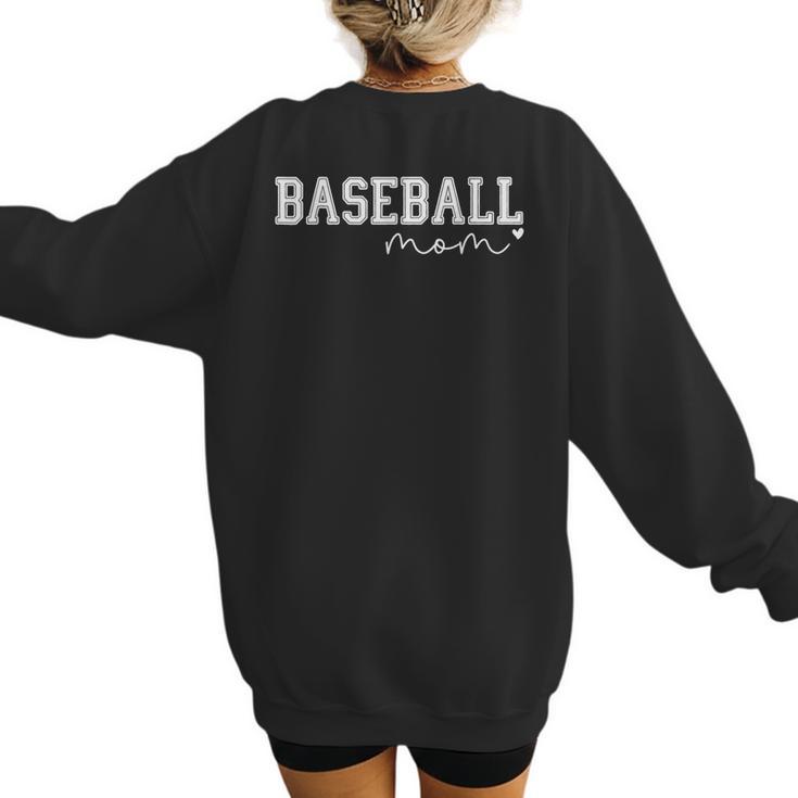 Baseball Mom Tee Mother's Day Family Baseball Women's Sweatshirt Back Print