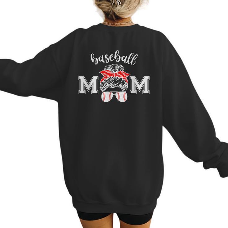 Baseball Mom Tee Baseball Mom Women's Sweatshirt Back Print