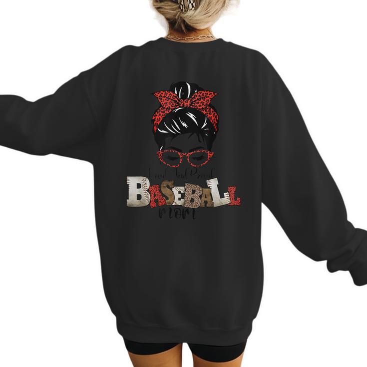 I Am Baseball Mom Women's Sweatshirt Back Print