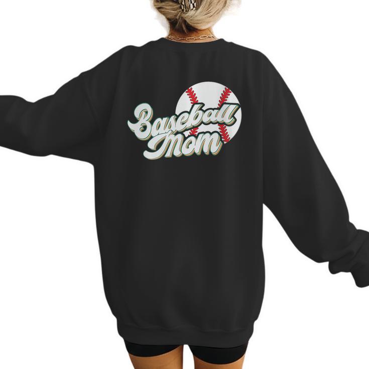 Baseball Mom's Favorite Game Day Women's Sweatshirt Back Print