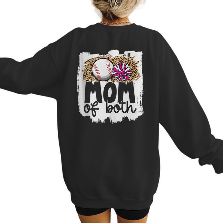 Cheer Baseball Mom Of Both Baseball And Cheer Mother Women's Sweatshirt Back Print