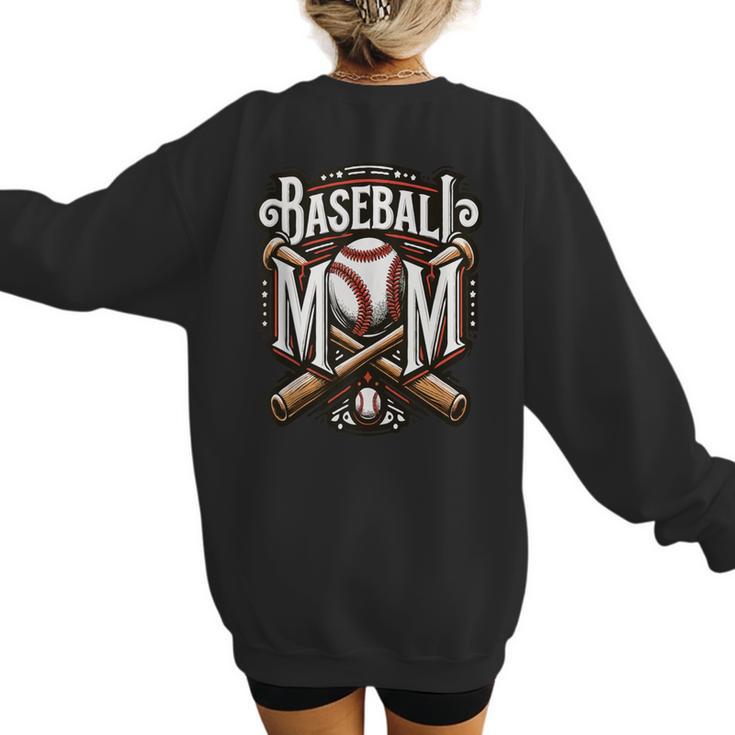 Home Run Baseball Mom Women's Sweatshirt Back Print