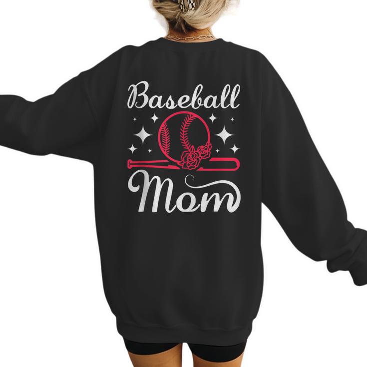 Mommy Baseball Mom Women's Sweatshirt Back Print