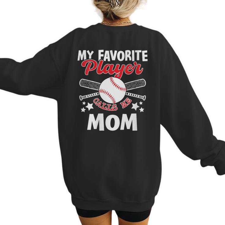 Mother's Day Baseball Mom Women's Sweatshirt Back Print
