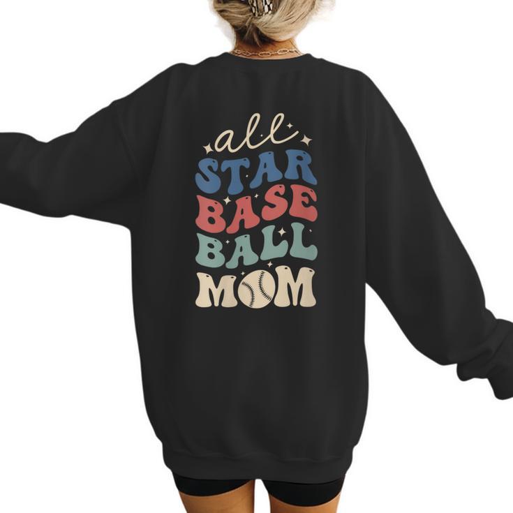 All Star Baseball Mom Women's Sweatshirt Back Print