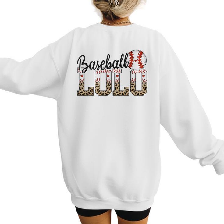 Baseball Lolo Women BallPark Lolo Baseball Mom Mother's Day Women's Sweatshirt Back Print