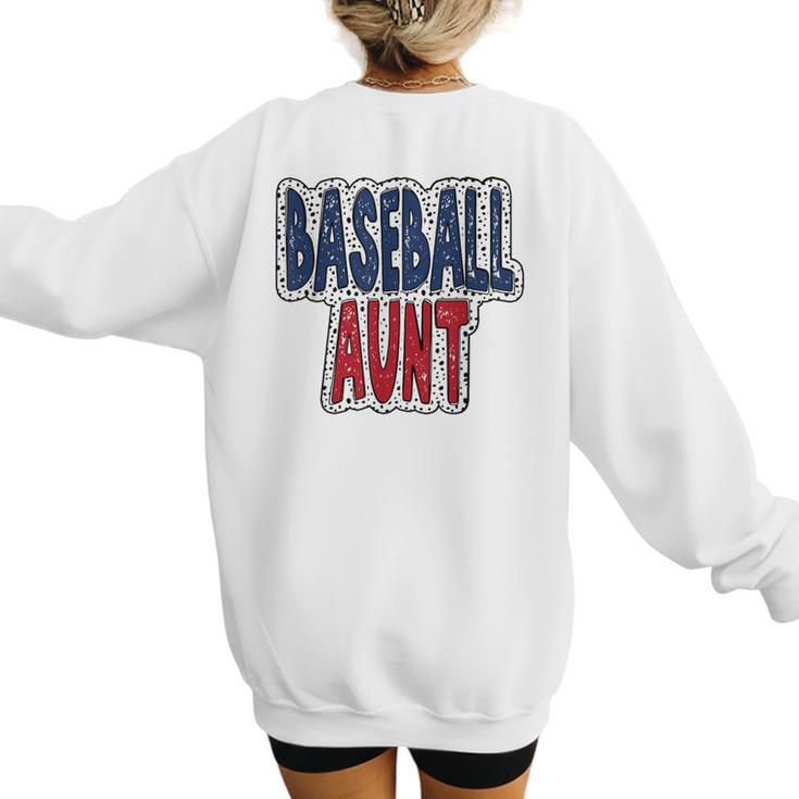 Baseball Mama Dalmatian Spots Baseball Mom Women's Sweatshirt Back Print