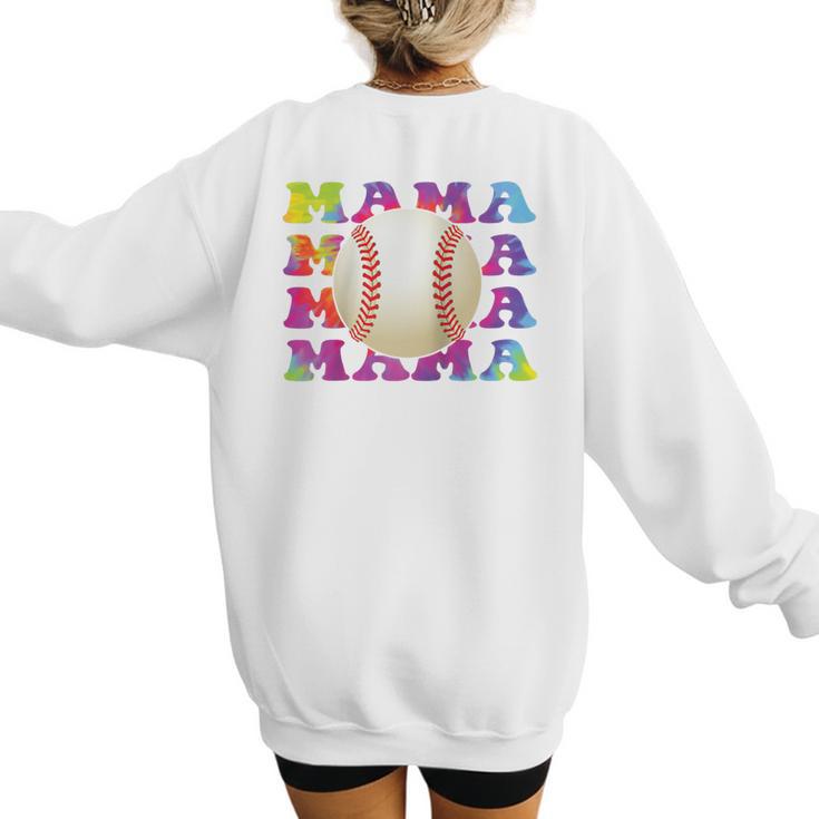 Baseball Mama Sport Women Proud Baseball Mom Raglan Baseball Tee Women's Sweatshirt Back Print