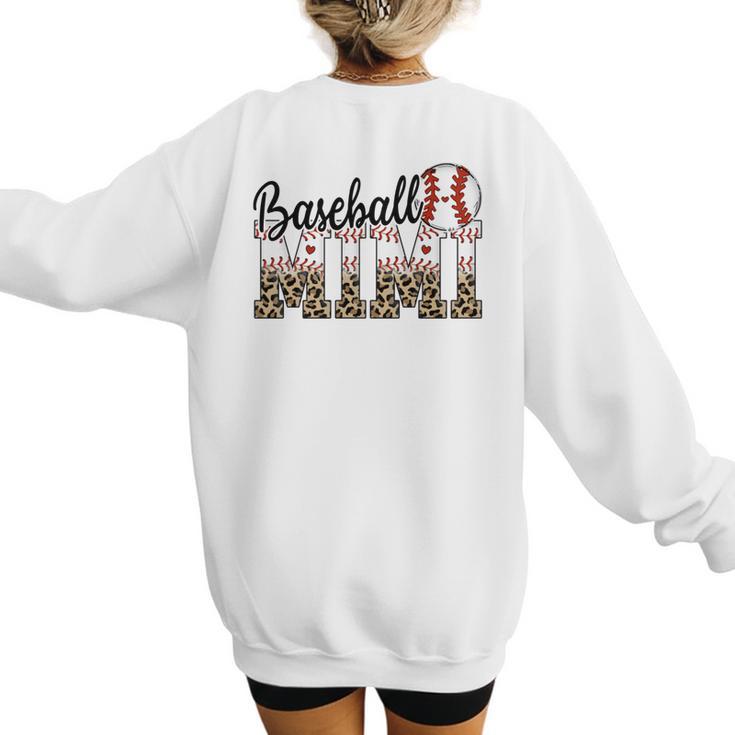 Baseball Mimi Women BallPark Mimi Baseball Mom Mother's Day Women's Sweatshirt Back Print