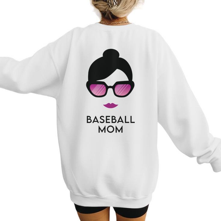 Baseball Mom Activity Mom Women's Sweatshirt Back Print
