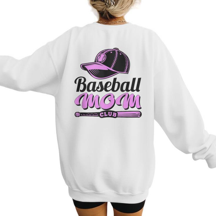 Baseball Mom Club Cool Women's Sweatshirt Back Print
