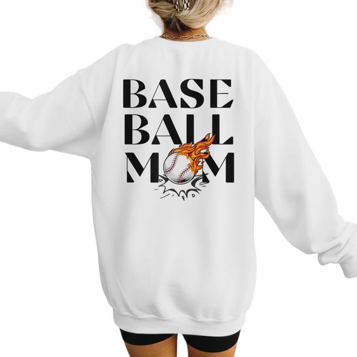 Baseball Mom Game Day Game Day Women's Sweatshirt Back Print