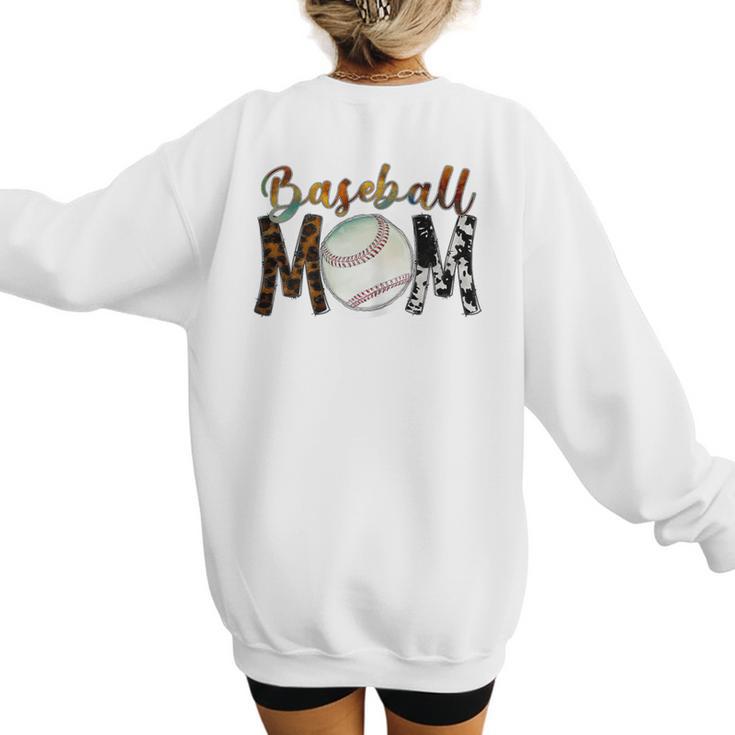 Baseball Mom Mama Mother Women's Sweatshirt Back Print