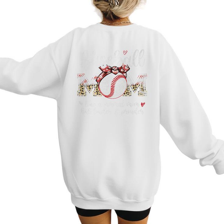 Baseball Mom Like A Normal Mom But Louder & Prouder Women Premium Women's Sweatshirt Back Print
